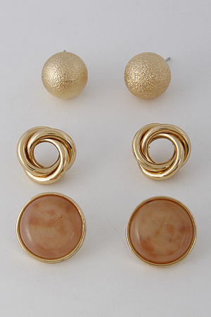 Elegant Circle Earrings Set 6CCF4